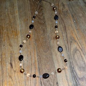 Brown beaded y2k necklace